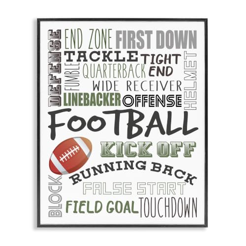 Football Team Game Terms Kids Sports, 16 x 20 Inch Framed Giclée Print