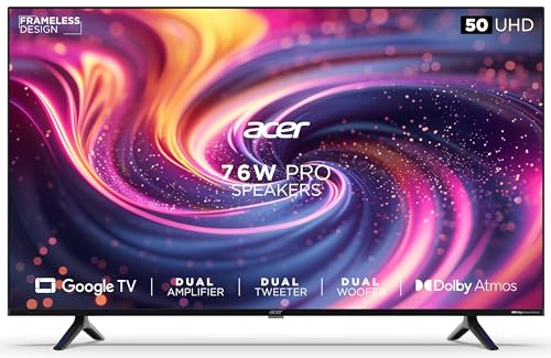 Image of acer 127 cm (50 inches) H PRO Series 4K Ultra HD Smart LED Google TV AR50GR2851UDPRO (Black)