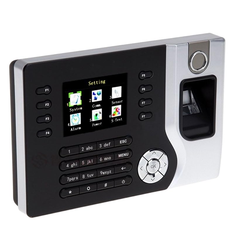 Reloj biométrico de tiempo asistencia con huella dactilar, grabadora electrónica Digital for empleado, lector inglés, USB Dispositivo de registro