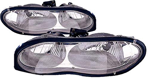 Gold Shrine For Chevrolet Chevy Camaro Headlight 1998 1999 2000 2001 2002 Driver and Passenger Side Headlamp Assembly Replacement