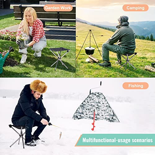 Koksry CS-BLACK01 Camping Stool,Small Folding Chair,13.8 Inch Lightweight Folding Stool Compact Backpacking Stool thumb #4