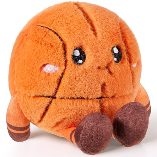 VioraWhite Basketball Plush, 4 Inch Mini Stuffed Sports Ball Toy