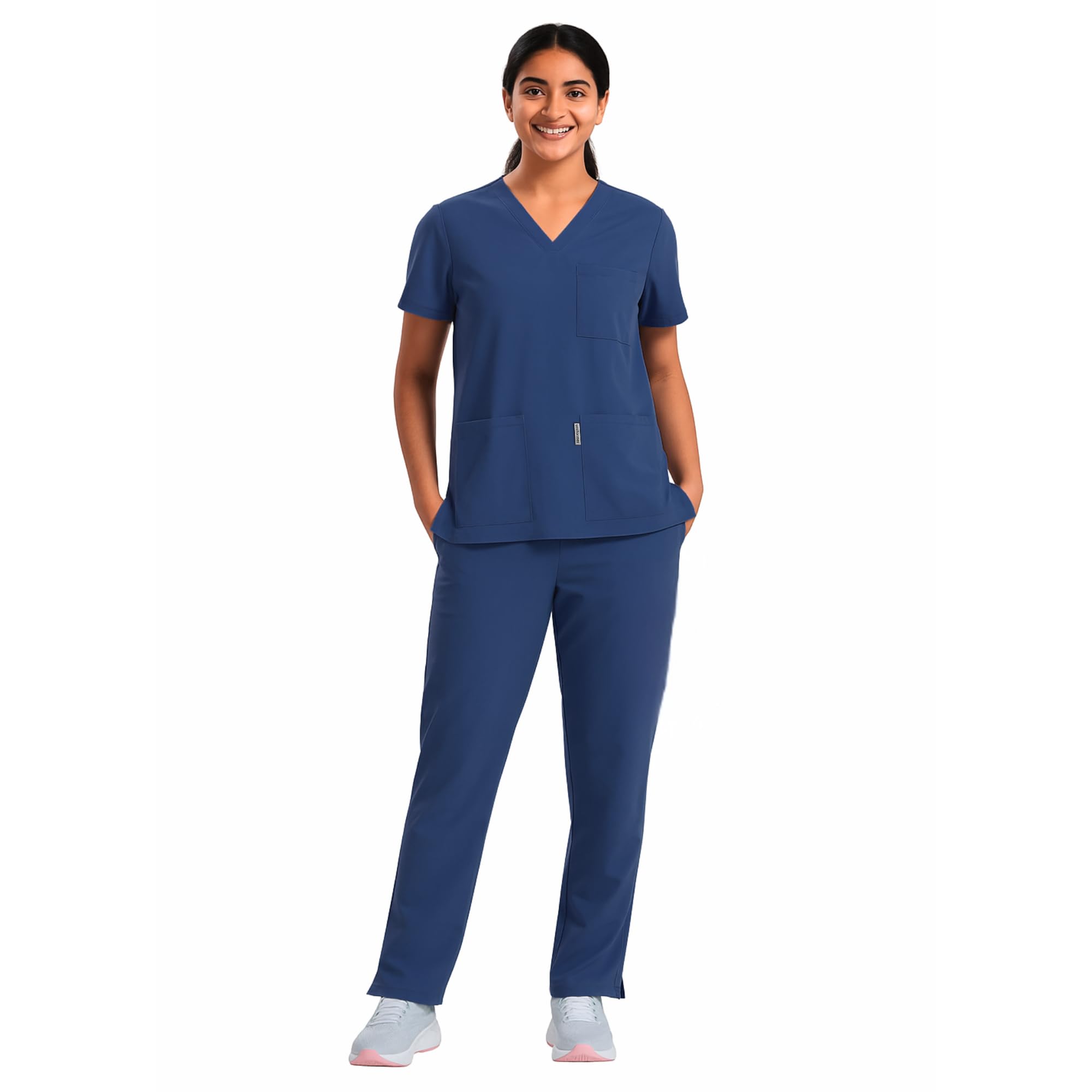 uniformer Scrub Suit for Women | 2-Piece Set with V-Neck Top & Drawstring Pants | Ideal for Nurses, Doctors & Healthcare Workers | Soft, Breathable, Comfortable Medical Uniform-picture-38