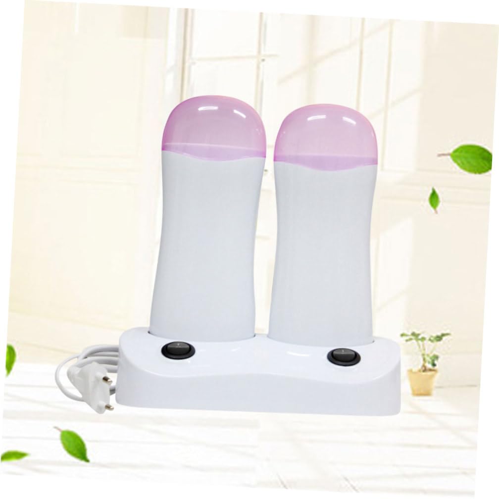 Scaldacera Depilatoria Portatile a Due Posti 100g Bianco Abs | Set per Ceretta, Leggero e Compatto, per Zona Bikini e Guance, Uso Ovunque in Qualsiasi Occasione