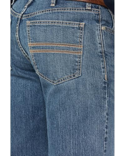 Cinch Men's White Label Medium Wash Relaxed Straight Performance Stretch Denim Medium Wash 30W x 34L US4