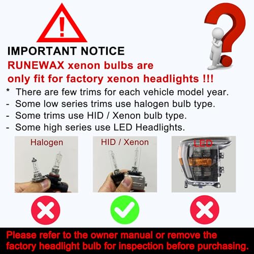Image of D2S Xenon Bulbs for BMW X5 M3 M5 320i 325i 325Ci 325xi 330i 330xi 330Ci HID Headlamps 2001 2002 2003 2004 2005, 8000K White D2SC1 OEM Replacement 35W Low High Beam Bi-Xenon Headlights, 2-Pack