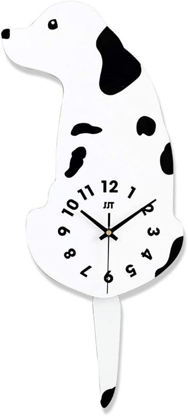 Horloge murale chambre muet au motif dalmatien pour une atmosphère douce et chaleureuse