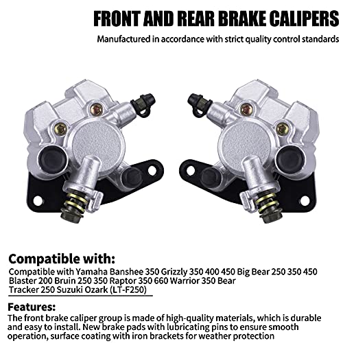 image for CNCMOTOK Front Right & Left Brake Caliper With Pads Compatible with YA