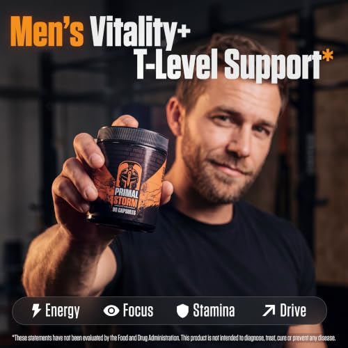 Natural Vitality Support for Men – Men's Vitality Supplement for Energy, Stamina, Performance & Focus with Tongkat Ali, Ginseng & Beetroot – Daily Wellness Support – 90 Capsules - Image 2