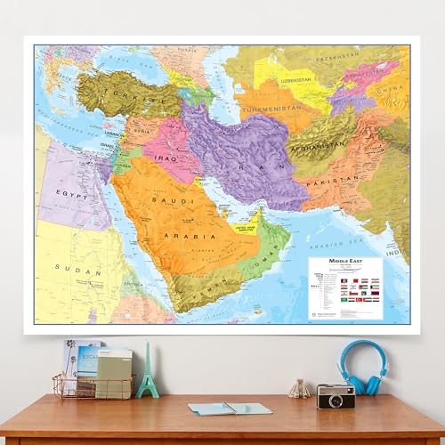 Carte du Moyen-Orient 2025 pour habiller et éclairer votre bureau d'étude