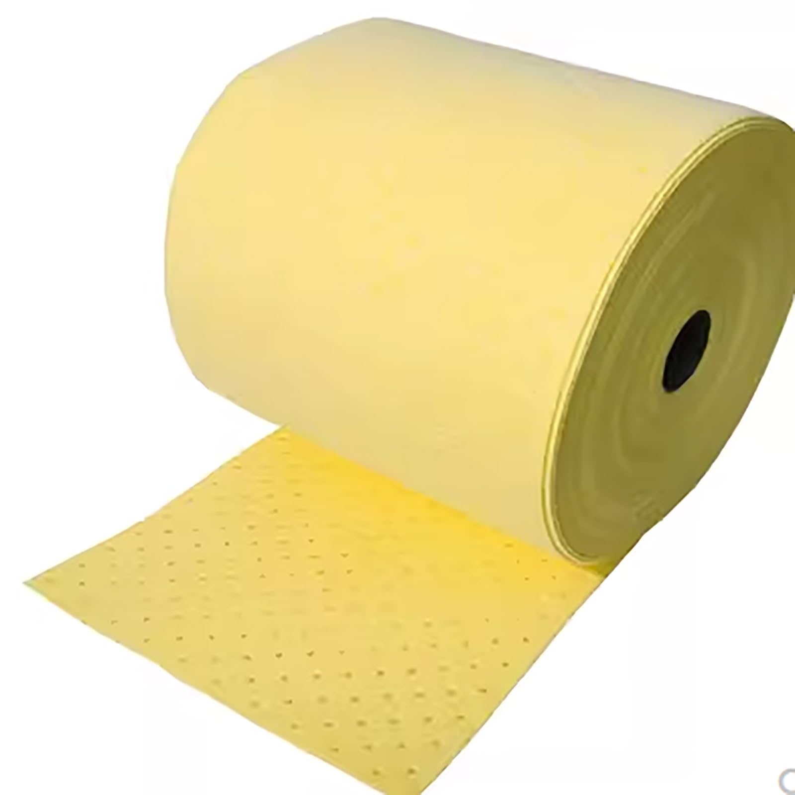 Almohadillas absorbentes de aceite, Almohadillas absorbentes de aceite, agua, ácidos y álcalis, paquete de 50/100, 40 x 50 cm y rollo de 0,4 x 50 m, amarillas, varios tamaños de 2 mm y 4 mm.(Roll/4mm,