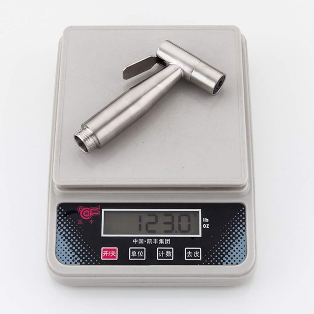 Hand Held Bidet Sprayer Single Cold Sprayer Kit Stainless Steel Bathroom Cloth Diaper Washer Portable Rust Proof Shower Sprayer Head with 1.5 m Shower Hose