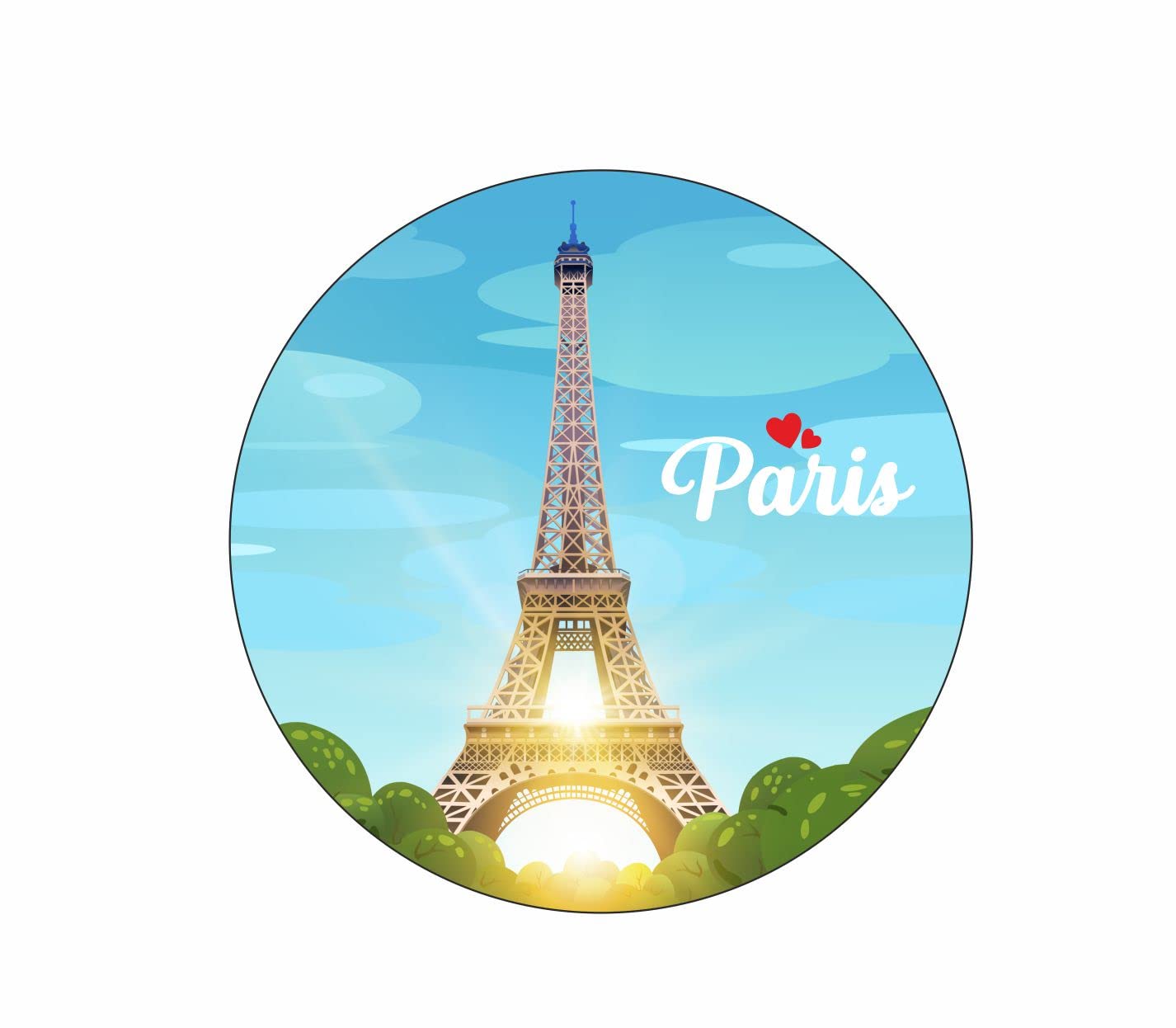 BIRD'S MIND® Paris Fridge Magnet Scenery Refrigerator Home & Kitchen Decor Gift Items Paris Eiffel Tower Travel Souvenir Fridge Magnet Multicolored L X H 3 X 3 Inch