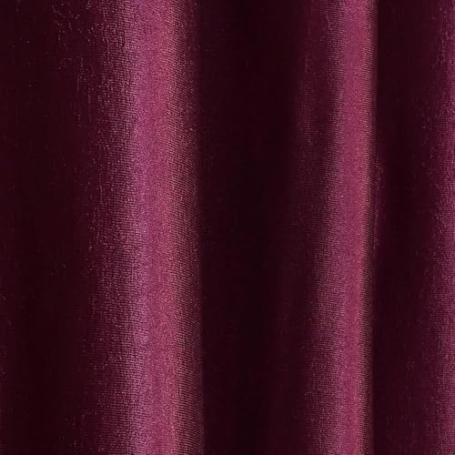 Image of Curtains 9 Feet Long for Living Room - Long Door Curtains Set 1 Pcs Panel, Solid Parda for Home Decor & Office Wine Colour 9 feet (48 x 108 Inch) - 1 Pcs