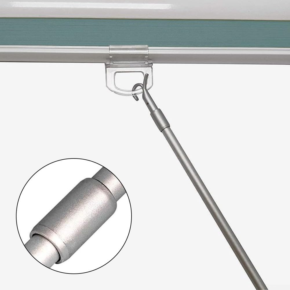 GLOBALHUT Asta aprifinestra regolabile, 33-60 cm, in lega di alluminio, per lucernari con meccanismo rotante a gancio