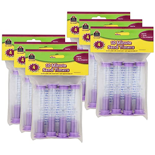 Sablier 10 minutes violet en lot de 24 petits minuteurs pour activités