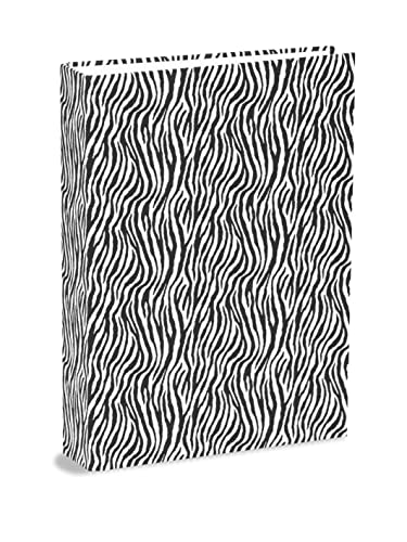 Album Fotografico con taschette cm 21x28 contiene 200 foto cm 13x18, copertina in tessuto cotone zebrato