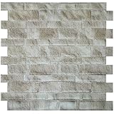 Crystiles 12'x12' Vinyl Peel and Stick Backsplash Tile, Matte Finish Weathered Slate, Pro Series...