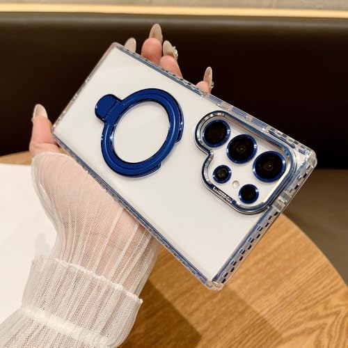 Coque transparente Samsung S24 Plus haut de gamme avec protection lentille et anneau robuste