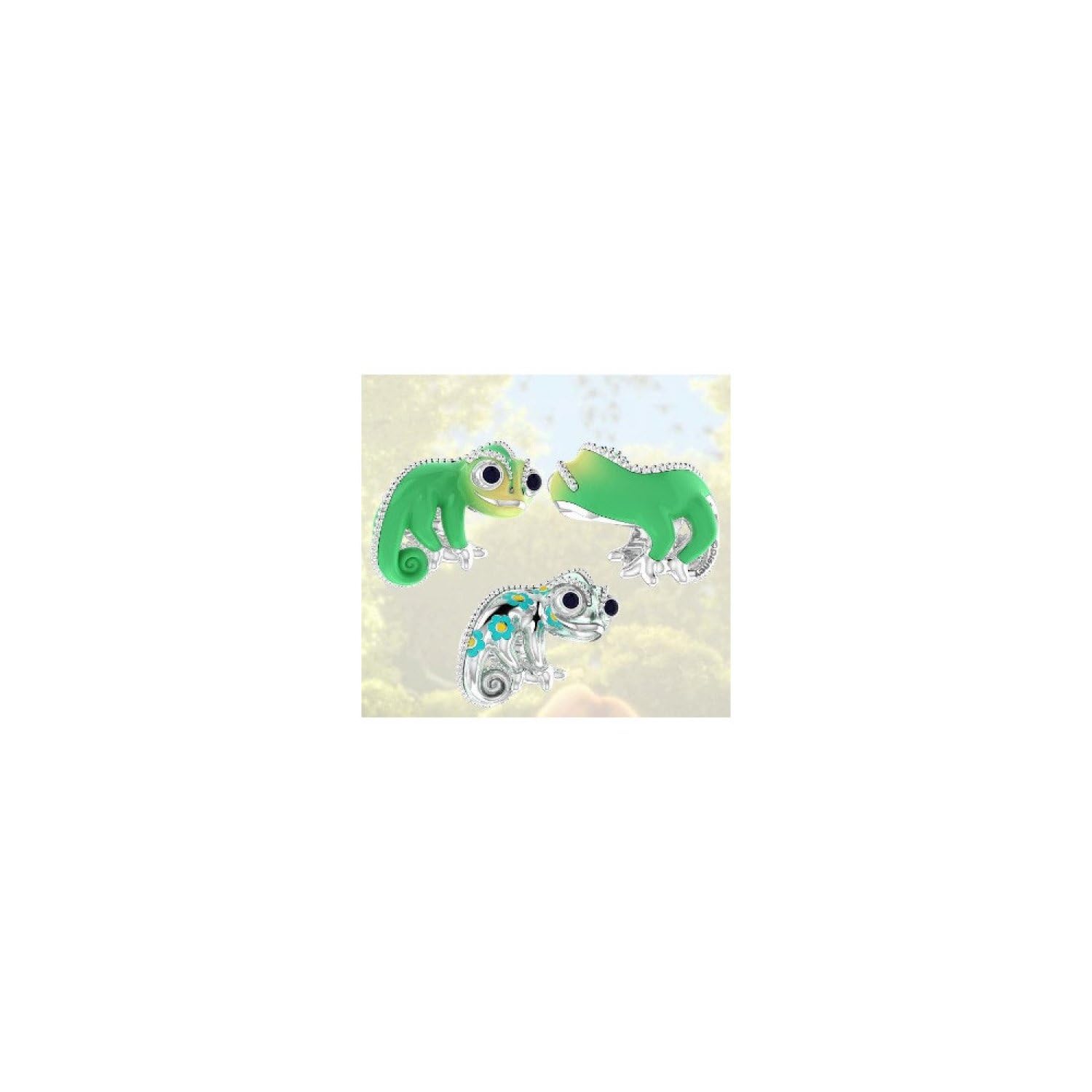 Pandora Disney Raiponce Pascal 793983C01 Breloque en Argent Sterling avec Cristaux artificiels Qui changent de Couleur