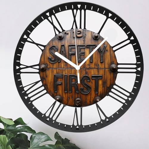 Reloj de pared metálico redondo 10 pulgadas silencioso miniatura 5