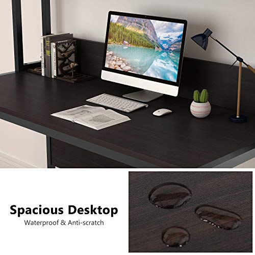 Tribesigns 55 Inches Large Computer Desk with Hutch, Modern Writing