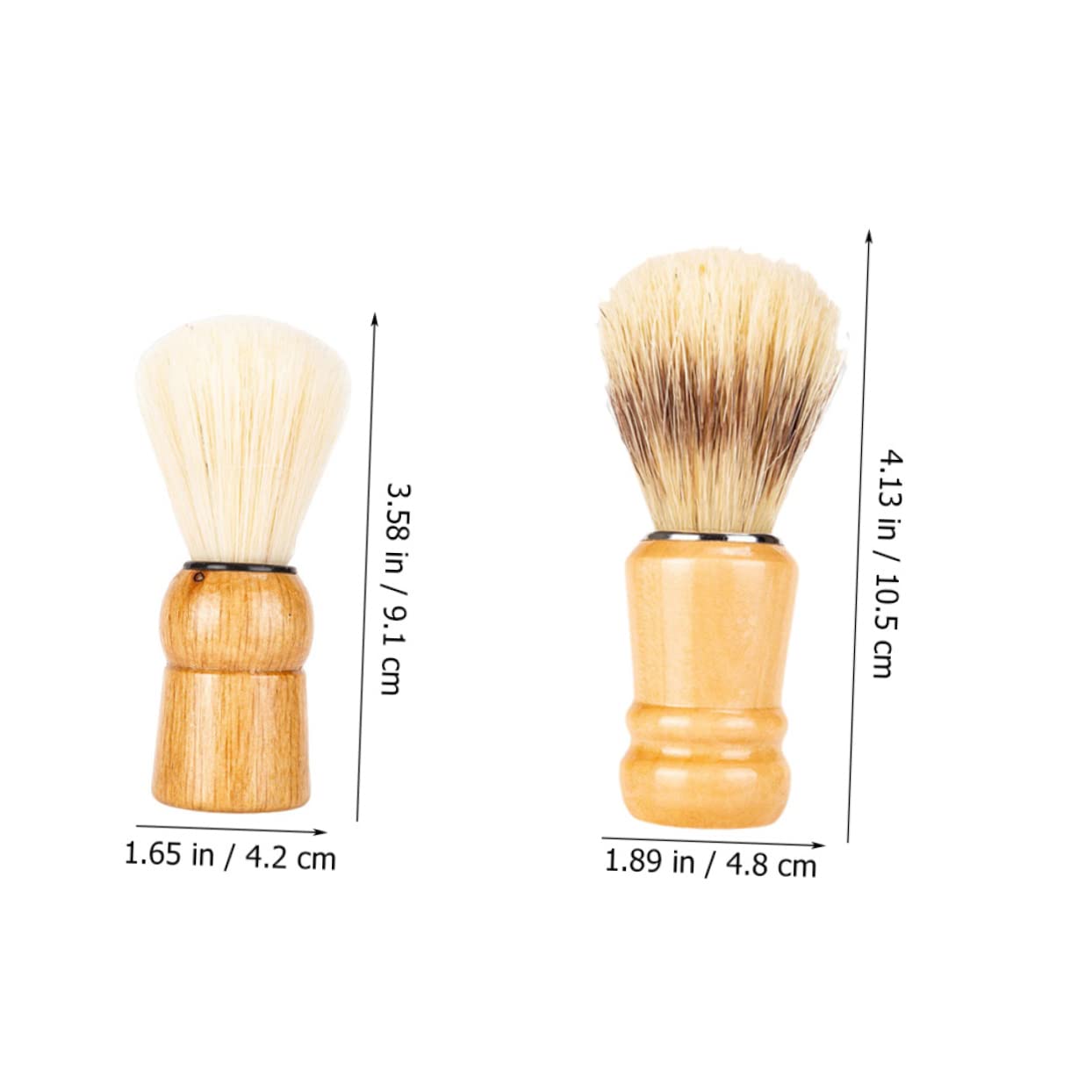 FRCOLOR 10pezzi Spazzola Da Barba Legno Professionale Per Rasatura e Stile Utile Casa e Viaggio Accessorio Per Uomini Per Creare Rasoio e Rimuovere Residui Di Barba