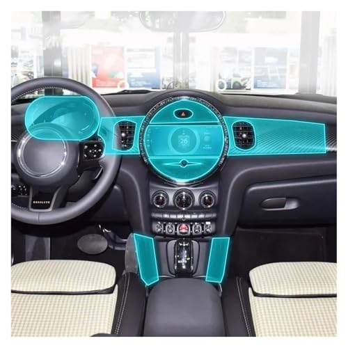 HONGYISM Navigations Displayschutzfolie Auto-Innenraum-Schutzfolie TPU Transparent Selbstklebende Lackkonsole Anti-Kratz-Aufkleber PPF(Style B For LHD)