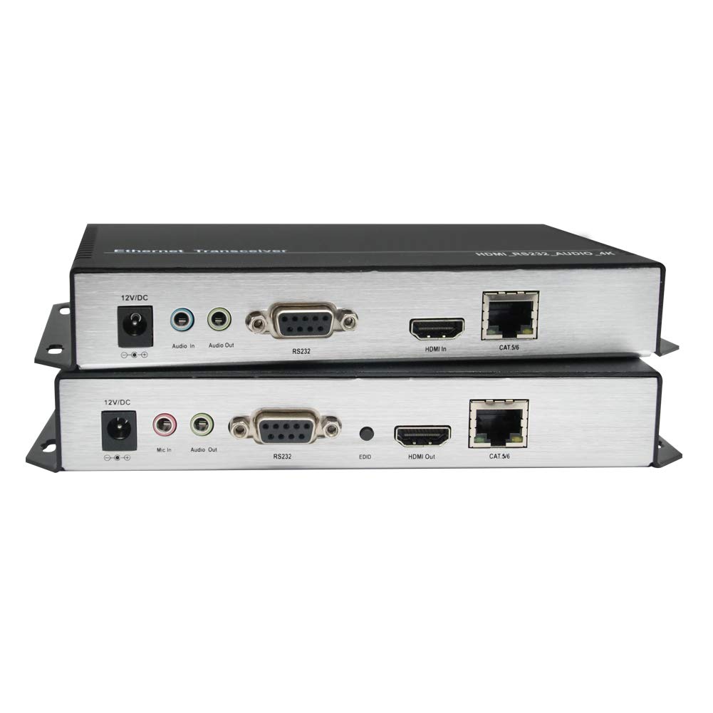 4K 1080p HDMI 120m Extender con RS232/MIC/EDID su Cat5/6 CableTrasmettitore e ricevitore HDMI rete/cavo Extender