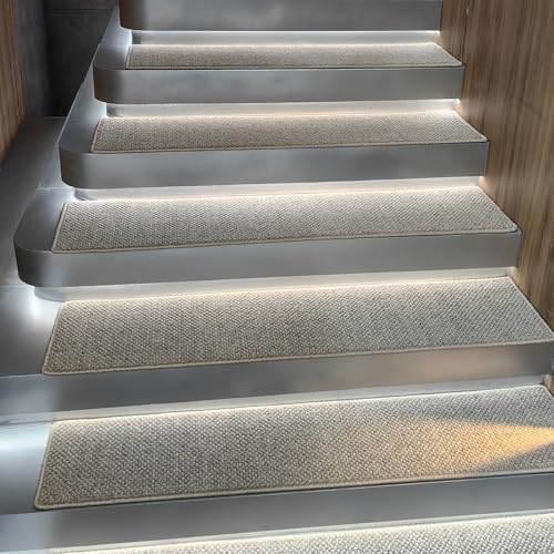 Alfombras para escaleras de lana premium con adherencia interior 8