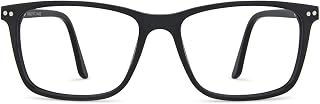 VINCENT CHASE EYEWEAR Zero Power Cut & Antiglare Computer Eyeglasses | Rectangular For Men & Women | Large | VC E12438 Price In India