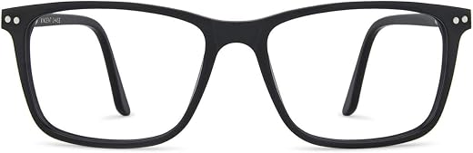 VINCENT CHASE EYEWEAR Zero Power Cut & Antiglare Computer Eyeglasses | Rectangular For Men & Women | Large | VC E12438