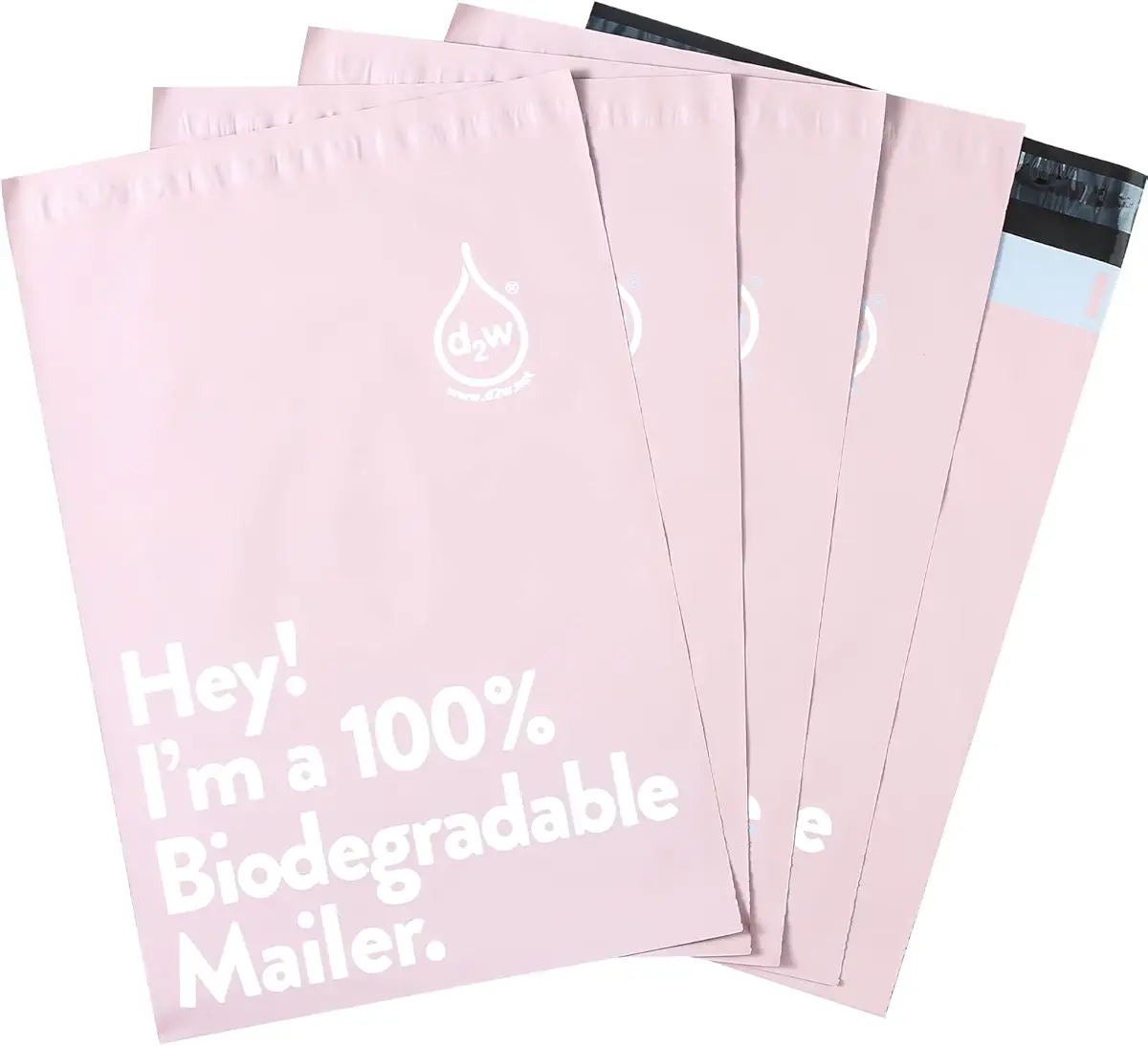 10x13 Inches 100% Biodegradable D2W Poly Mailers, 50pcs Blue Envelopes Shipping Bags, Eco Friendly Waterproof Stretchable Self Sealing Mailing Bags