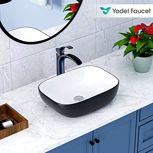 Yodel Tall Bathroom Vessel Sink Faucet Waterfall 12 Inch Solid Brass,Oil Rubbed Bronze #TOP1