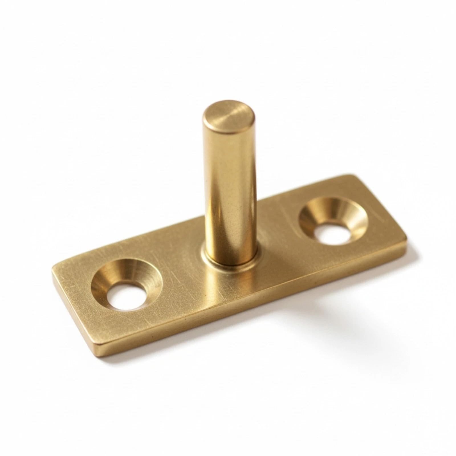 Polished Brass Window Stay Pin, Spare Replacement Hardware, 38mm x 18mm x 3mm Base