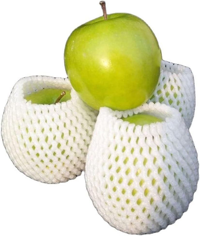 Net Bag， Bubble Sleeve, Fruit Protection Bags， 10pcs Fruit Mesh Bags, Foam Net Sleeve Pocket Shockproof Protection Transport Packing(17X7cm)