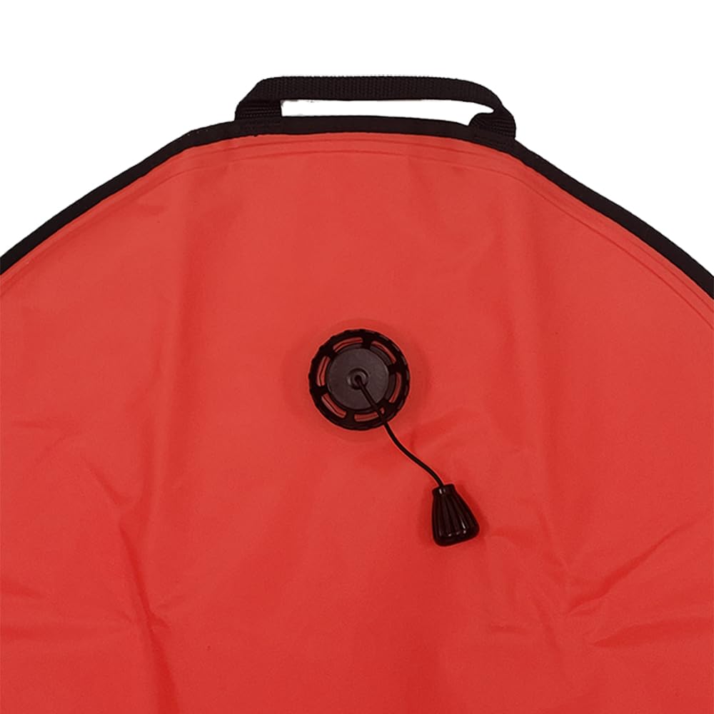 JCS Lift Bag with Dump Valve, Orange Vinyl, 60 Pound Capacity