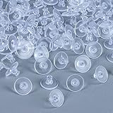 500 Pcs Back Earrings Rubber Earring Backs - Silicone Earring Backs Sukh Clear Plastic Rubber Earrin