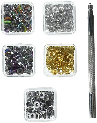 Darice 240-Piece Eyelet Starter Kit, 1/8-Inch