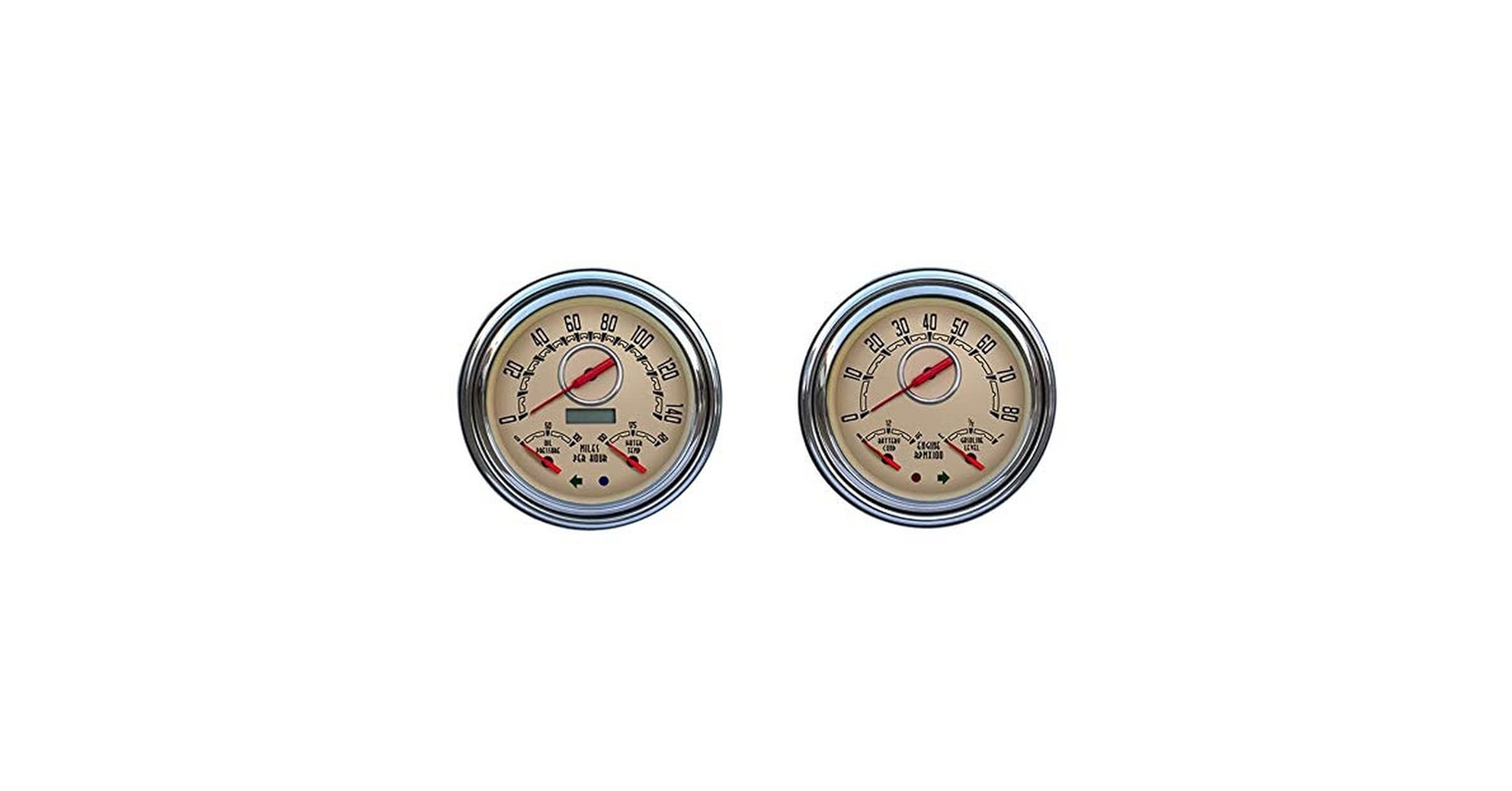 us eu vintage樣専用 WOODWARD 2 GA SPEEDO/TACH/QUAD BEIGE 4-3/8
