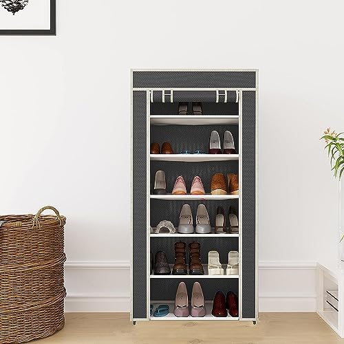 Ebee 5 Shelves Shoe Rack with Cover (Maroon) Amazon.in Home & Kitchen