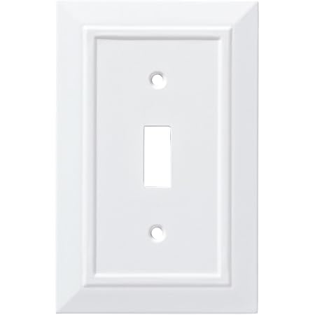 Franklin Brass W35241-PW-C Classic Architecture Single Switch Wall Plate/Switch Plate/Cover, White