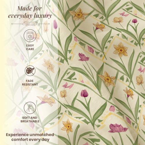 Image of Urban Space Festive Gifting Set - 100% Cotton Double Bedsheet with 2 Pillow Covers, Double Bedsheet Gift Set in Gift Box, 90 x 100 Inch, Spring Sage Green | Diwali, Festive & Housewarming Gift