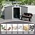 Luteren Outdoor Storage Shed 10FT x 12FT,Clearance with Lockable Door Metal Garden Shed Steel Anti-Corrosion Tool Storage House Waterproof for Backyard Patio (Gray)