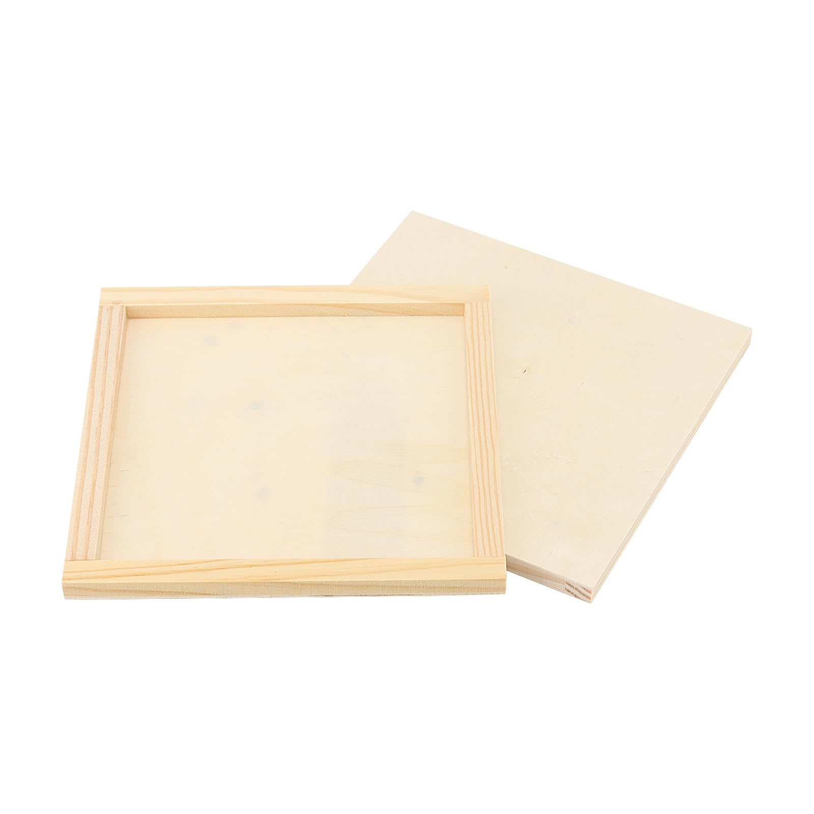 MANCHAP Pannelli in tela di legno 15x15x1 cm Quadrati da 15 cm per Pittura Disegno Artistico