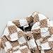 Yoawdats Toddler Baby Girl Boy Cute Sherpa Fleece Jacket Checkered Long Sleeve Button Down Coat Teddy Casual Outerwear (Khaki, 2-3 Years)