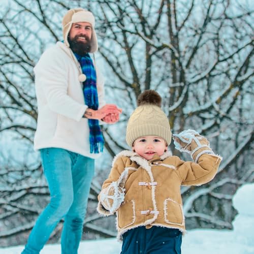 Image of Durio Soft Warm Knitted Baby Hats Caps Cute Cozy Chunky Winter Infant Toddler Baby Beanies for Boys Girls