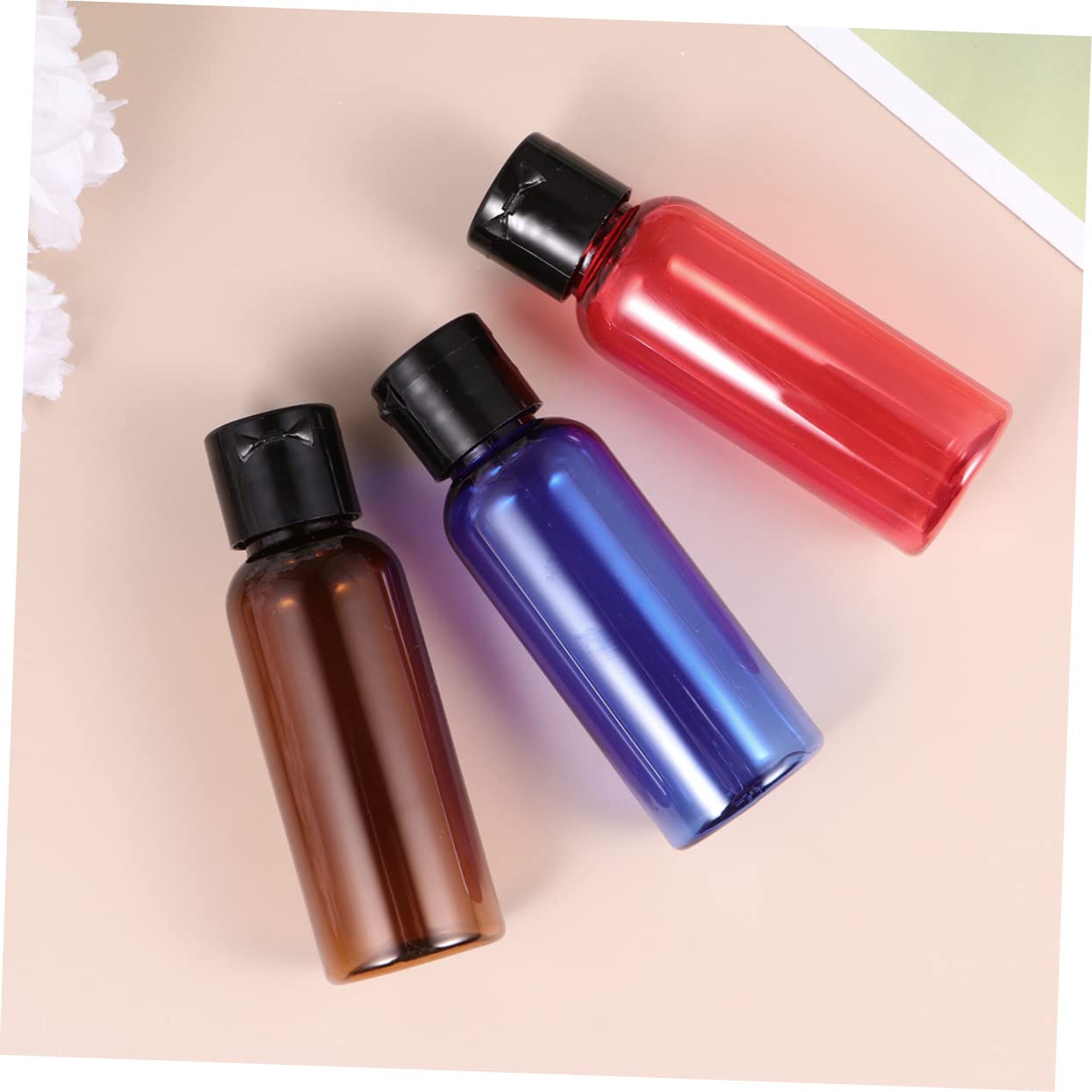 MAGICLULU 3 Set Da 50 Ml Di Bottiglie Da Viaggio Riutilizzabili 5 Opzioni Di Colore Dispenser Per Cosmetici Comprimibili 10 Pezzi * 3