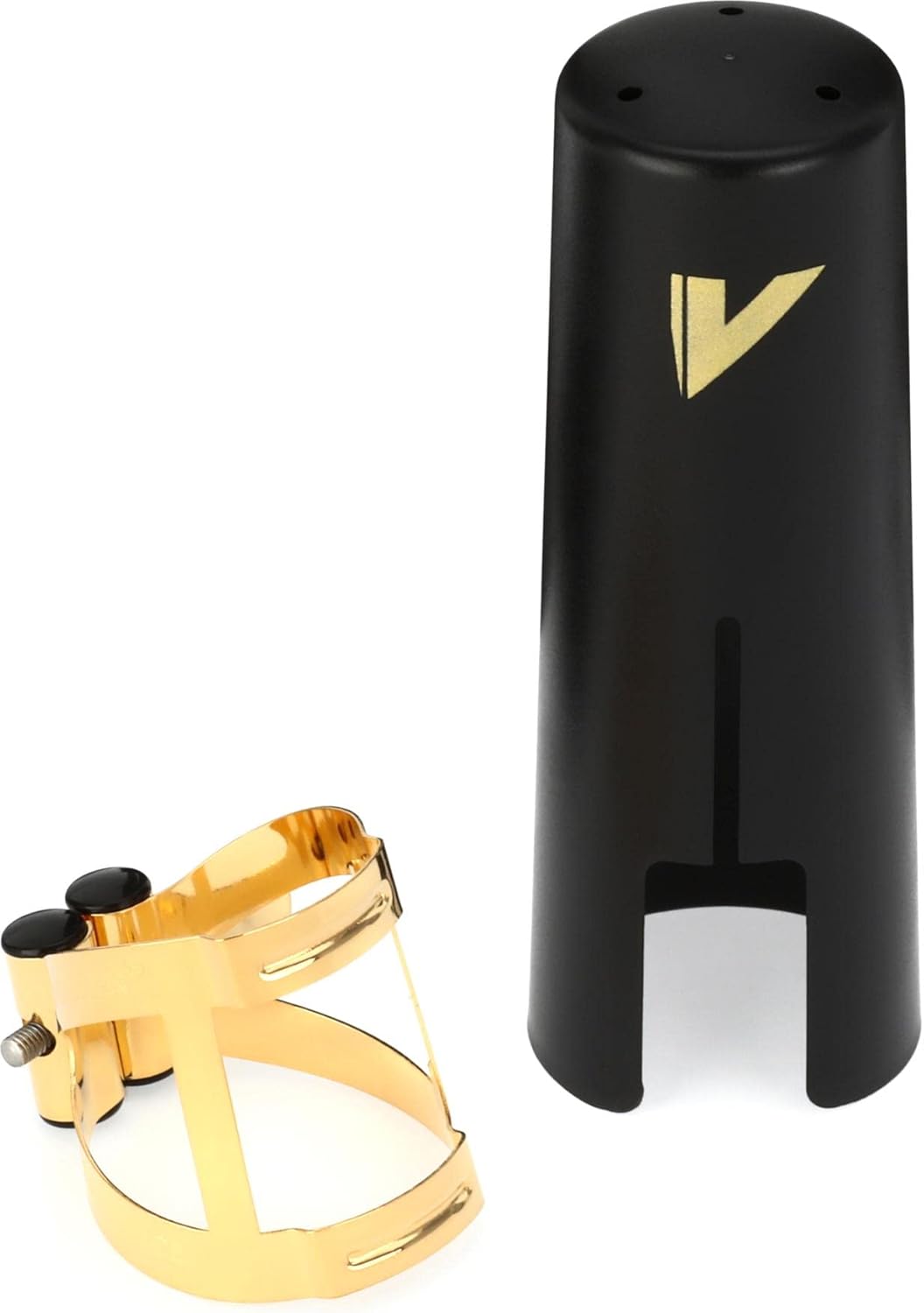 Vandoren, / M/O Gold Ligature and Plastic Cap for Bariton Saxophone V16 Mouthpiece (LC590DP)