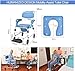 ZAIED Bedside Commode 3 in 1 Shower Chair with Rolling Wheels, Commode Chair for Toilet with Arms AdjustableToilet Seat Riser for Seniors, Disabled and Injured, Weight Capacity 330lbs